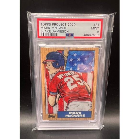 Topps Project 2020 Mark McGwire PSA 9, 87 McGwire Rookie Card Art Blake Jamieson - Picture 1 of 3